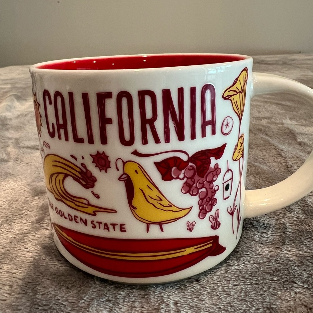 Starbucks Mug 14oz Red Coffee Been There Series California 2019